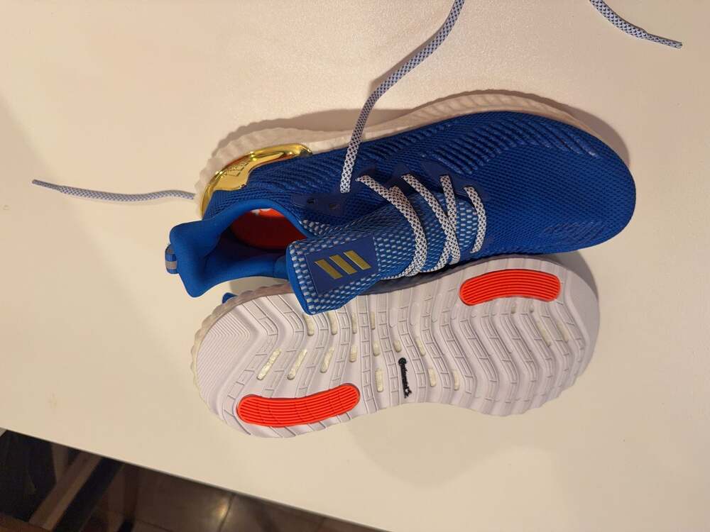 Adidas Alphaboost System Running Shoes Blue Gold Size 12